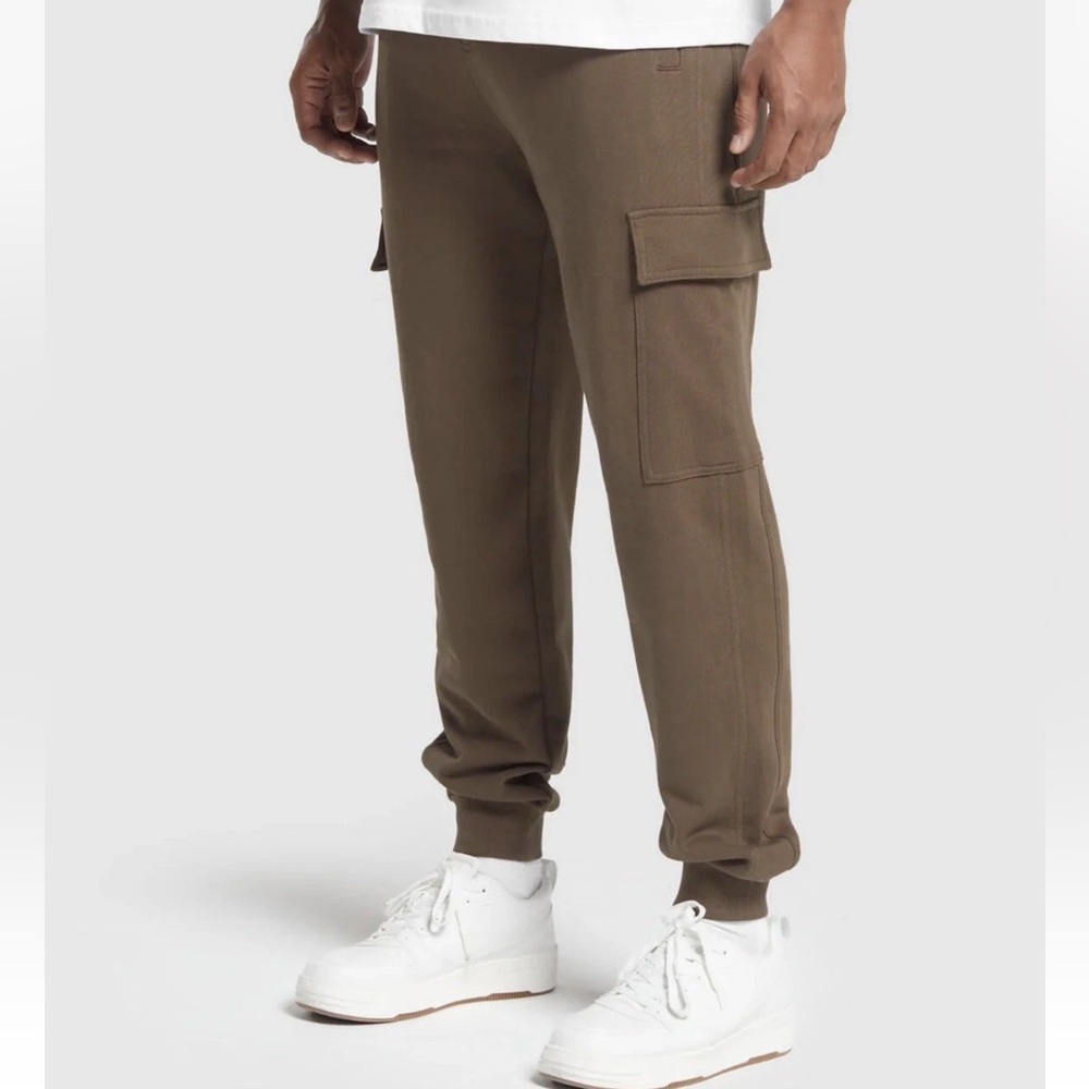 Gymshark Men’s Rest Day Essentials‎ Cargo Joggers Penny Brown Sz XL Athleisure